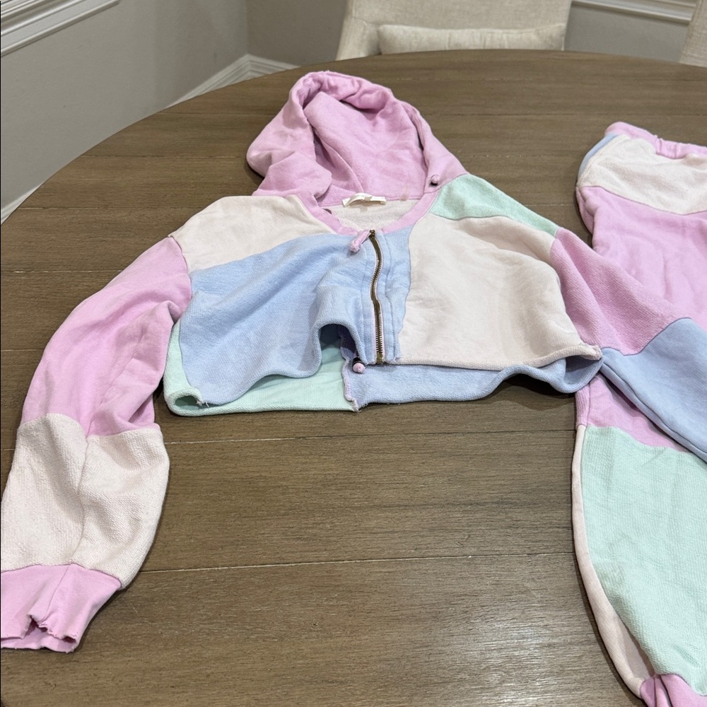 Loveshackfancy Kids Pastel Patchwork Joggers Set - image 3